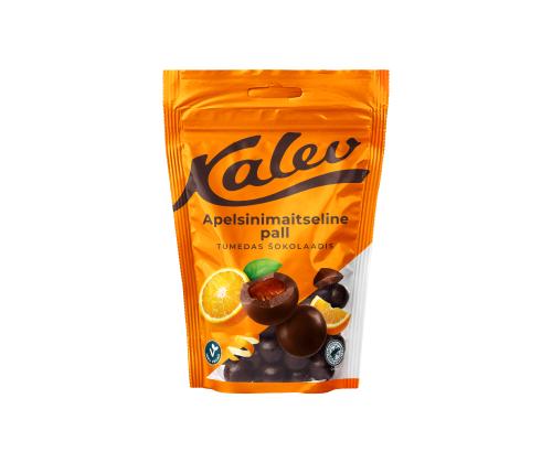 šokolaadipallid KALEV apelsinimaitseline pall tumedas šokolaadis 140g
