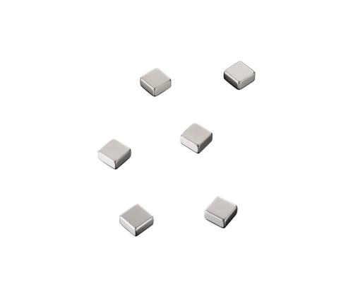 Tahvlimagnet klaastahvlile kandilised hõbedased 6tk pakis 2x3