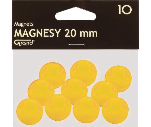 Tahvlimagnetid 20mm kollane 10tk pakis GRAND