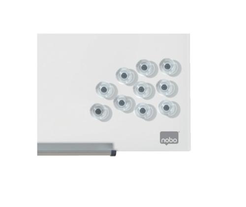 Tahvlimagnetid läbipaistvad klaastahvlile NOBO Strong 30mm 10tk pakis