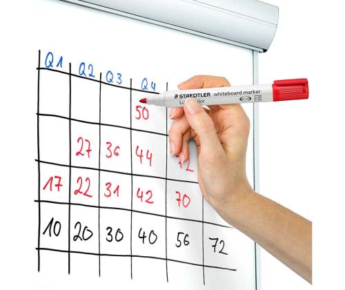 Tahvlimarkerite komplekt STAEDTLER Lumocolor 351 koonilise otsaga 6 värvi