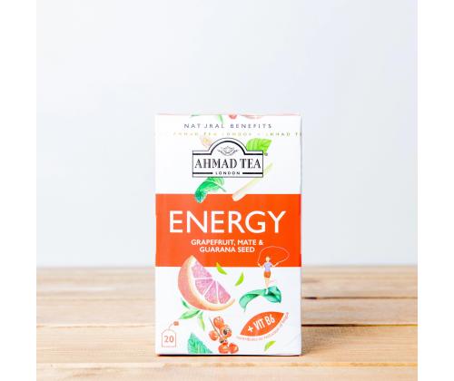 Taimetee AHMAD Energy Greip, mate ja Guarana seeme 20tk ümbrikus