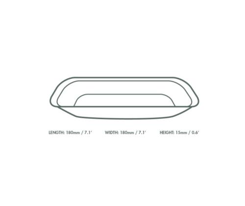 Taldrik ruudukujuline palmilehtedest VEGWARE pakis 25tk