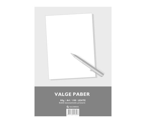 Tarbepaber A4, valge, pakis 100 lehte