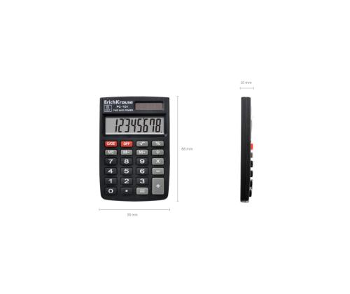Taskukalkulaator 8-kohaline ERICH KRAUSE PC-101 Classic, must