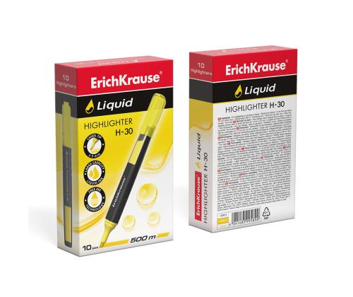 Tekstimarker ERICH KRAUSE H-30 vedela tindiga kollane