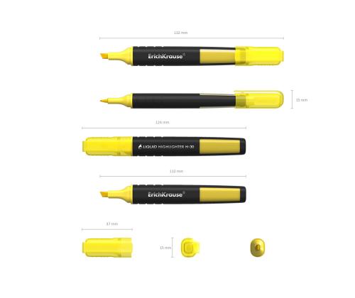 Tekstimarker ERICH KRAUSE H-30 vedela tindiga kollane