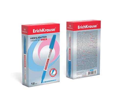 Tekstimarker ERICH KRAUSE V-15 helesinine