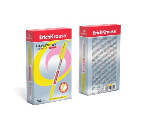 Tekstimarker ERICH KRAUSE V-15 kollane