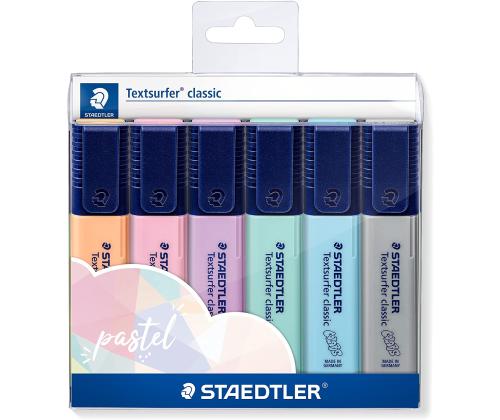 Tekstimarkerite komplekt STAEDTLER 364C 6värvi pastelsed toonid