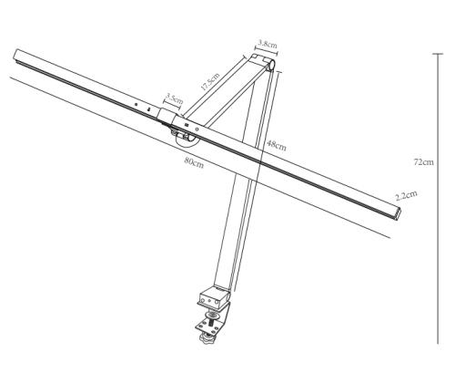 laualamp alco 937-11 mõõdud
