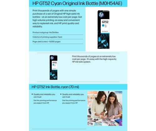 Tindikassett HP GT52 70ml sinine