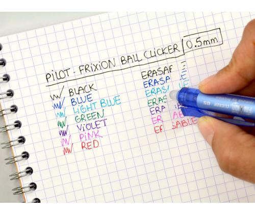 Tindipliiats mehaaniline PILOT Frixion Clicker kirjutab-kustutab 0,7mm sinine