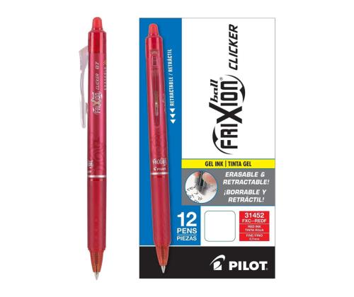 Tindipliiats mehaaniline PILOT Frixion Clicker kustutatav  0,7mm punane