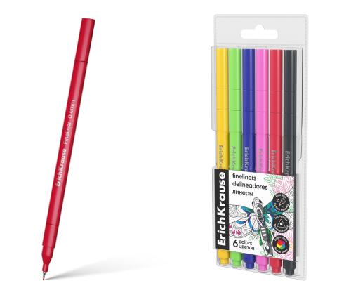 Tindipliiatsite komplekt ERICH KRAUSE Art Spirit Fineliner 0,4mm 6 värvi assortii
