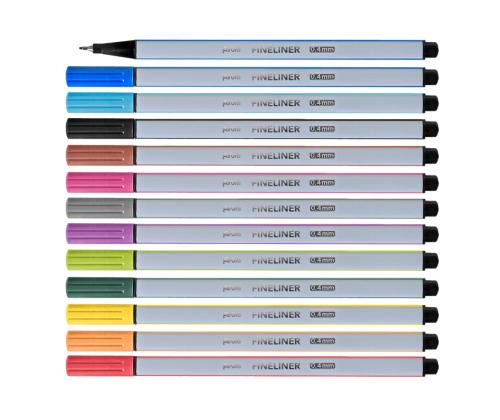 Tindipliiatsite komplekt FOROFIS Fineliner 0,7mm 12 värvi