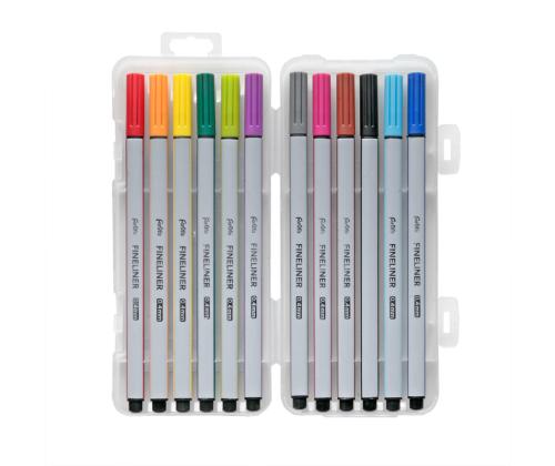 Tindipliiatsite komplekt FOROFIS Fineliner 0,7mm 12 värvi