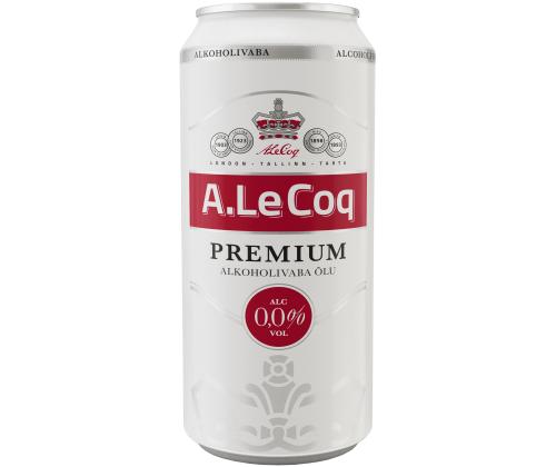 A. LE COQ Premium alkoholivaba õlu hele 50cl (purk)