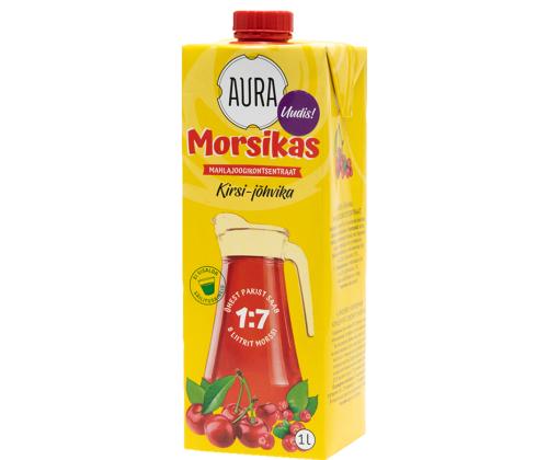 AURA Morsikas kirsi-jõhvika mahlajoogikontsentraat 1l
