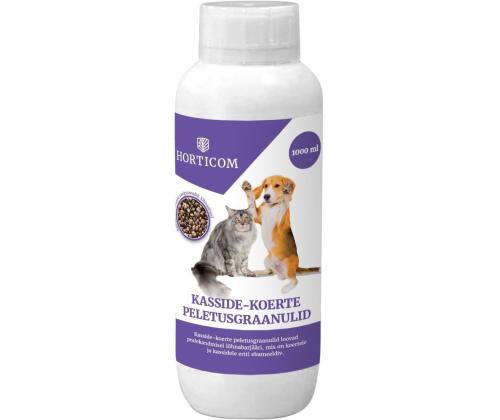 HORTICOM Kasside-koerte peletusgraanulid 1000ml