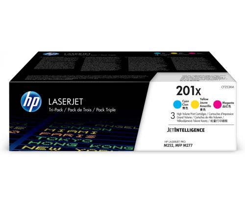 Toonerikassett HP 201X LaserJet Toner Cartridges CMY 3p