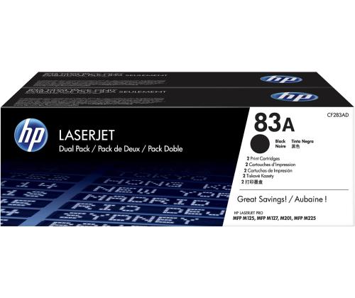 Toonerikassett HP CF283AD must 2tk