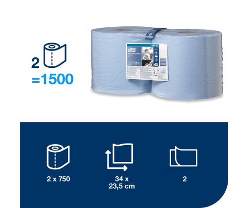 Tööstuspaber rullis, TORK Advanced W1/W2 255m 2-kihiline sinine (130052)
