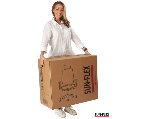 Töötool SUN-FLEX HB 250505 peatoega, regul. käetoedkangas Onyx Black+must alum. jalarist