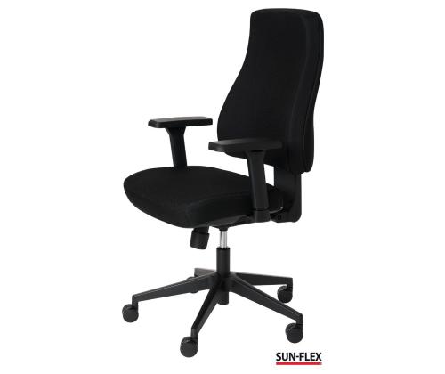 Töötool SUN-FLEX MB 250405, 4D regul.käetoed  must kangas+must jalarist