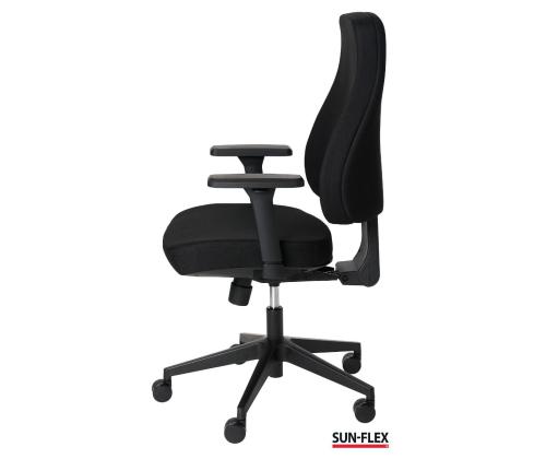 Töötool SUN-FLEX MB 250405, 4D regul.käetoed  must kangas+must jalarist