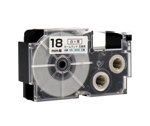 Trükilint Casio XR-18WE 18mm x 8m must/valge analoog