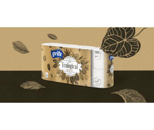 Tualettpaber 3-kihiline GRITE Ecological 8rl pakis