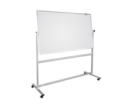 Valge tahvel ratastel kahepoolne  2x3 1800x1200mm valgevalge ümber telje pöörlev lakitud pinnakattega