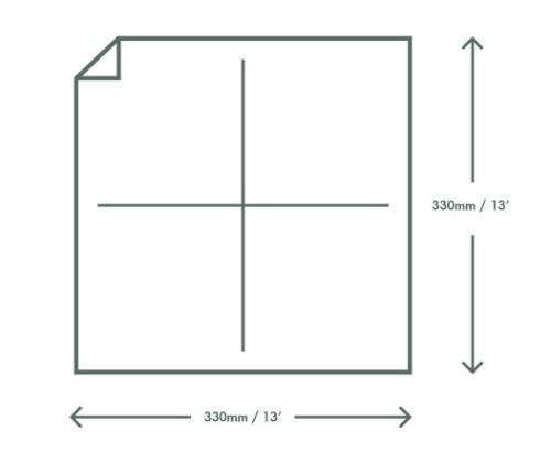 Valge salvrätik, 2-kihiline, 33 cm, pakis 100 tk
