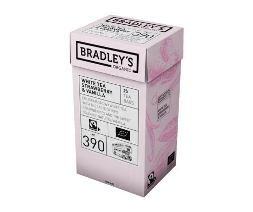 Valge tee BRADLEYS nr.390 maasika ja vanilliga 25tk