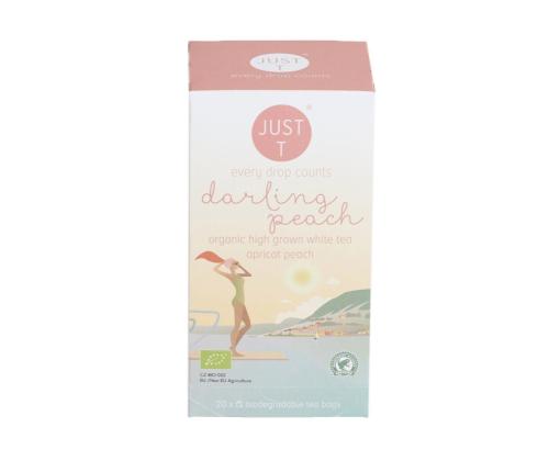 Valge tee JUST T Darling Peach Bio aprikoosi ja virsikuga 20tk