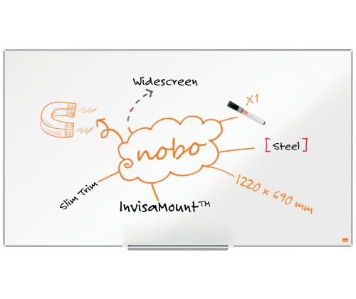 Valgetahvel-magnettahvel NOBO Impression Pro Wide Steel 55"