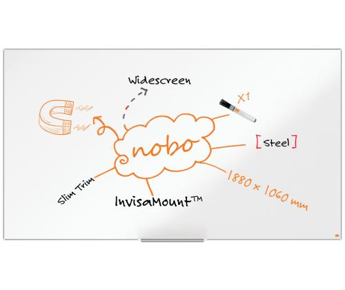 Valgetahvel-magnettahvel NOBO Impression Pro Wide Steel 85"