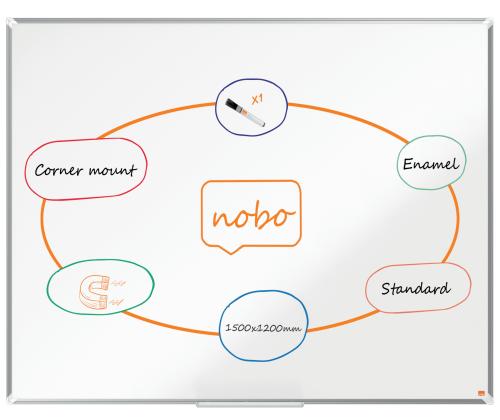 Valgetahvel-magnettahvel NOBO Premium Plus Enamel 150x120cm