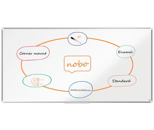 Valgetahvel-magnettahvel NOBO Premium Plus Enamel 200x100cm