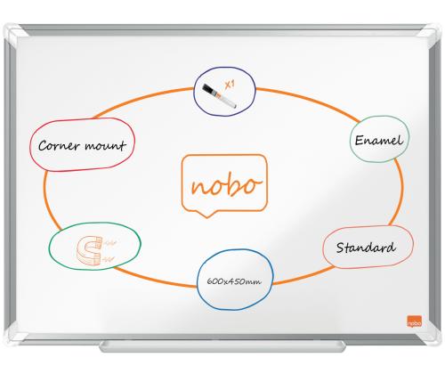 Valgetahvel-magnettahvel NOBO Premium Plus Enamel 60x45cm