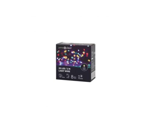 Valgustraat PRIME LIGHT 20LED, 2M, Värviline, Taimer8 Funktsiooni 1 tk