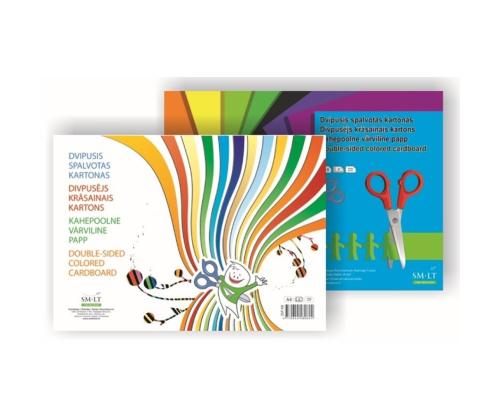 Värviline kartong SMLT A4 190g 8 värvi 8 lehte