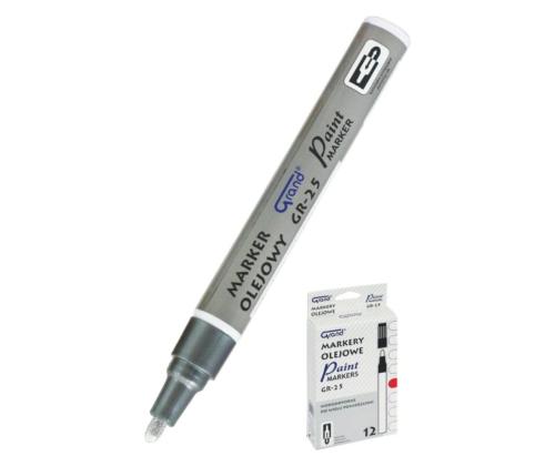 Värvimarker GRAND Paint GR-25 1,8mm koonilise otsaga hõbedane