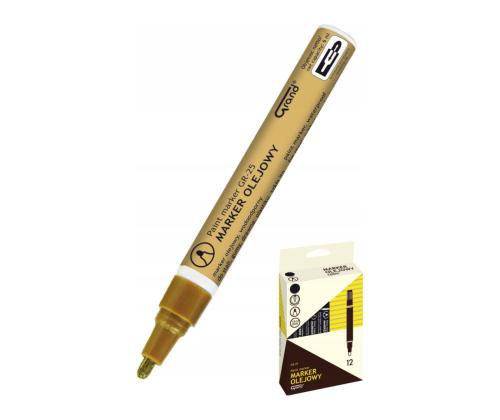 Värvimarker GRAND Paint GR-25 (metall, klaas, plastik) koonilise otsaga kuldne