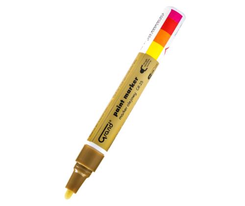 Värvimarker GRAND Paint GR-25 (metall, klaas, plastik) koonilise otsaga kuldne