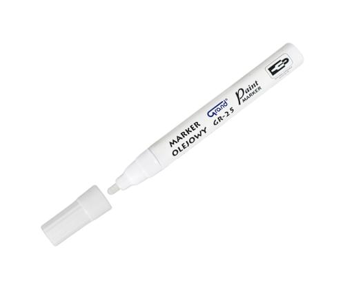 Värvimarker GRAND Paint GR-25 (metall, klaas, plastik) koonilise otsaga valge