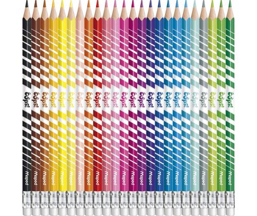 Värvipliiats MAPED ColorPeps Oops kustukummiga 24 värvi