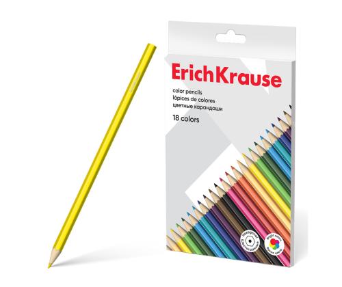 Värvipliiatsid ERICH KRAUSE kolmnurksed 18v pakis