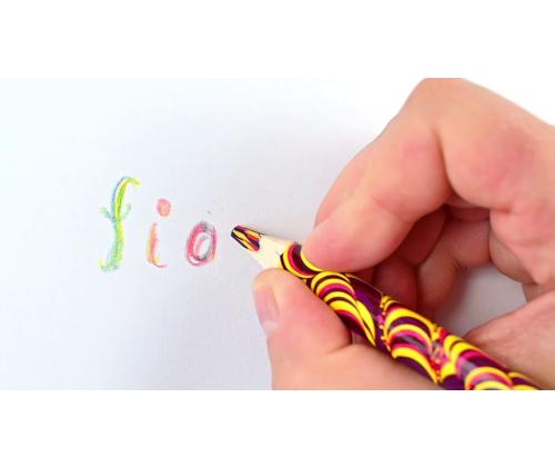 Värvipliiatsid FIORELLO mitmevärvilise süsiga 12tk pakis